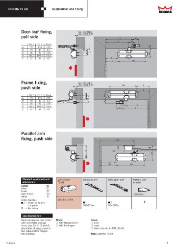 Door Closer Dorma TS 68 Hold Open