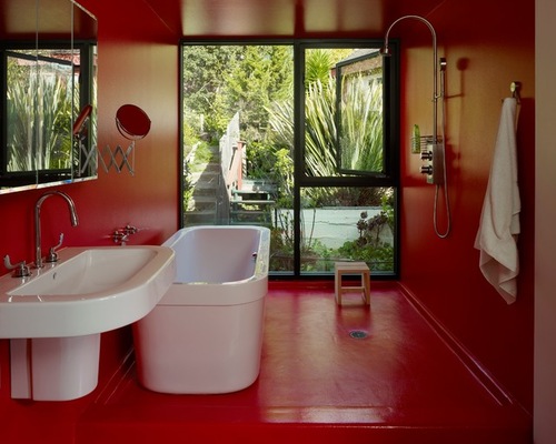 Kontraktor Pelapisan Epoxy Coating Proyek Lantai Gedung - Epoxy Coated Floor modern bathroom 1