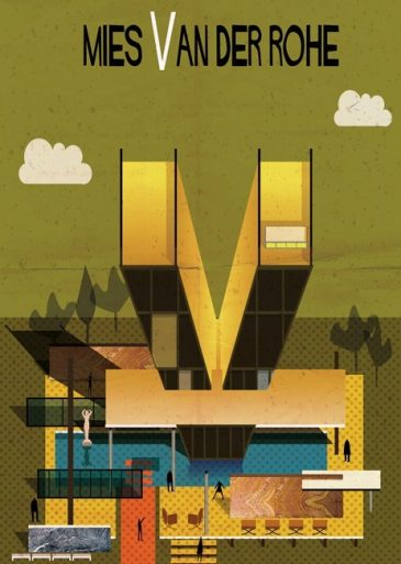 Arsitek terkenal dunia dalam ilustrasi