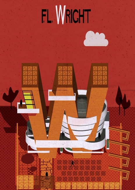 Arsitek terkenal dunia dalam ilustrasi