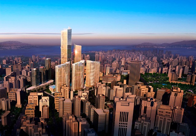Gedung Tinggi Baru di Dunia Tahun 2015 - Eton-Place-Dalian 1