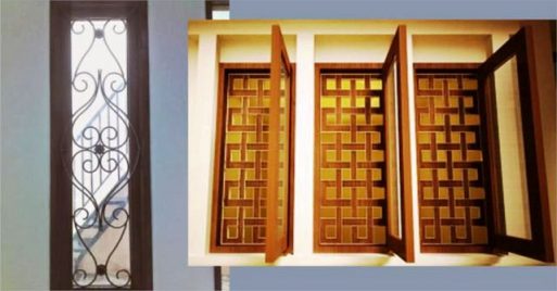 Contoh model teralis modern untuk jendela dari besi tempa