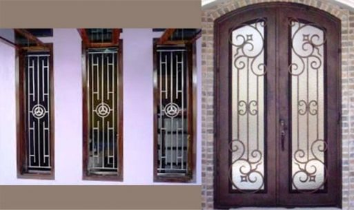 Contoh model teralis modern untuk jendela dari besi tempa