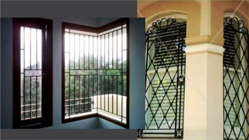 Contoh model teralis modern untuk jendela dari besi tempa