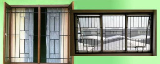 Contoh model teralis modern untuk jendela dari besi tempa