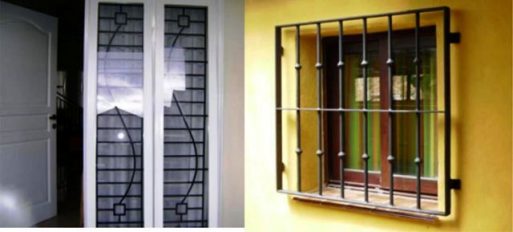 Contoh model teralis modern untuk jendela dari besi tempa