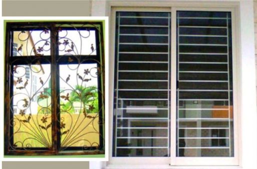 Contoh model teralis modern untuk jendela dari besi tempa