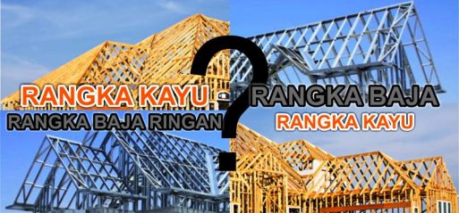 Konstruksi Rangka Atap Rumah Kayu atau Baja Ringan