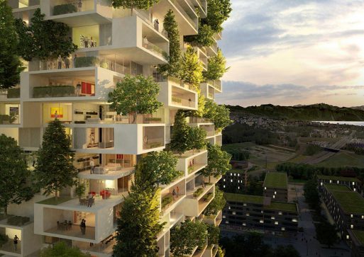 Green Apartment Design with Vertical Forest