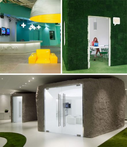 Office Designs with No Cubicle Design