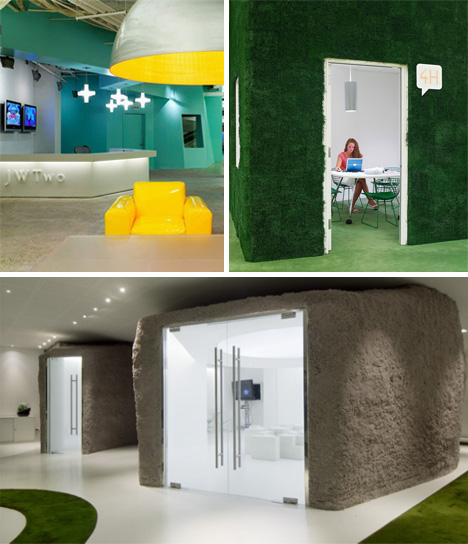 Office Designs with No Cubicle Design