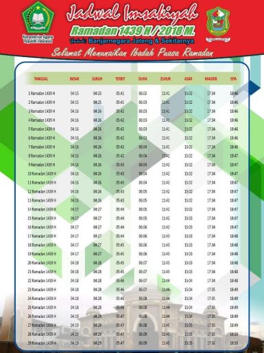Jadwal Imsakiyyah Puasa Ramadhan 1439 H 2018 Free Download