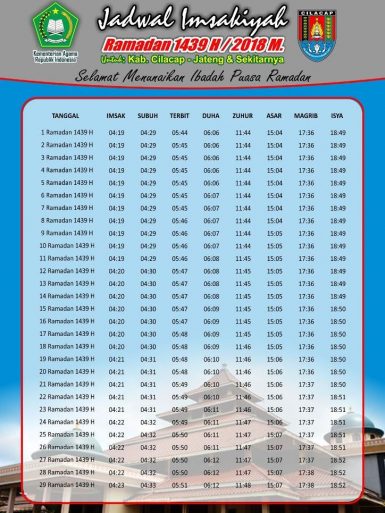 Jadwal Imsakiyyah Puasa Ramadhan 1439 H 2018 Free Download