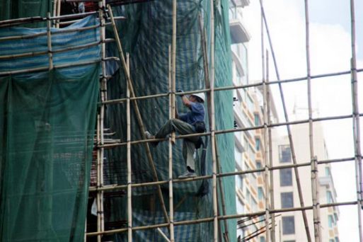Scaffolding Bambu di Hongkong