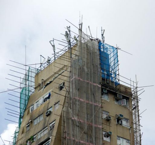 Scaffolding Bambu di Hongkong