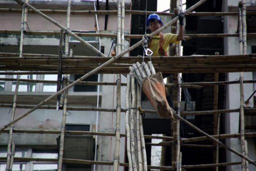 Scaffolding Bambu di Hongkong