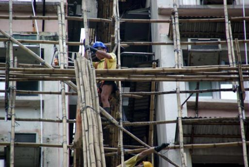 Scaffolding Bambu di Hongkong