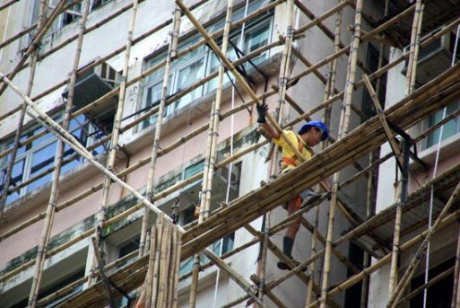 Scaffolding Bambu di Hongkong