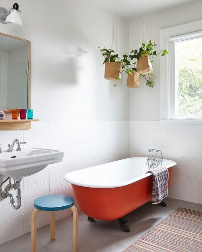 Interior Kamar Mandi Dengan Warna Elegan yang Ngetren