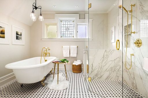Interior Kamar Mandi Dengan Warna Elegan yang Ngetren
