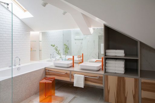 Interior Kamar Mandi Dengan Warna Elegan yang Ngetren