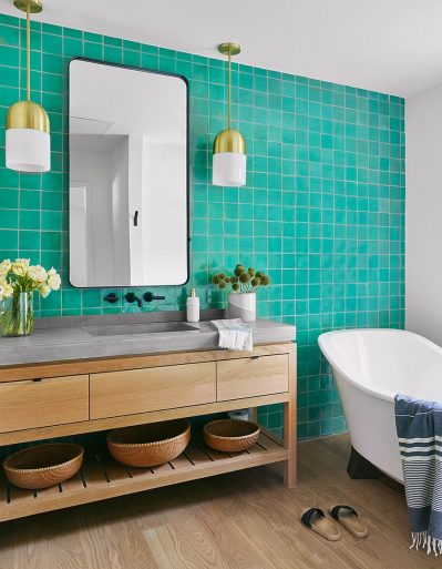Interior Kamar Mandi Dengan Warna Elegan yang Ngetren