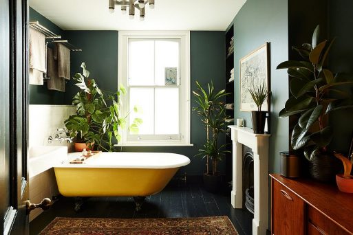 Interior Kamar Mandi Dengan Warna Elegan yang Ngetren