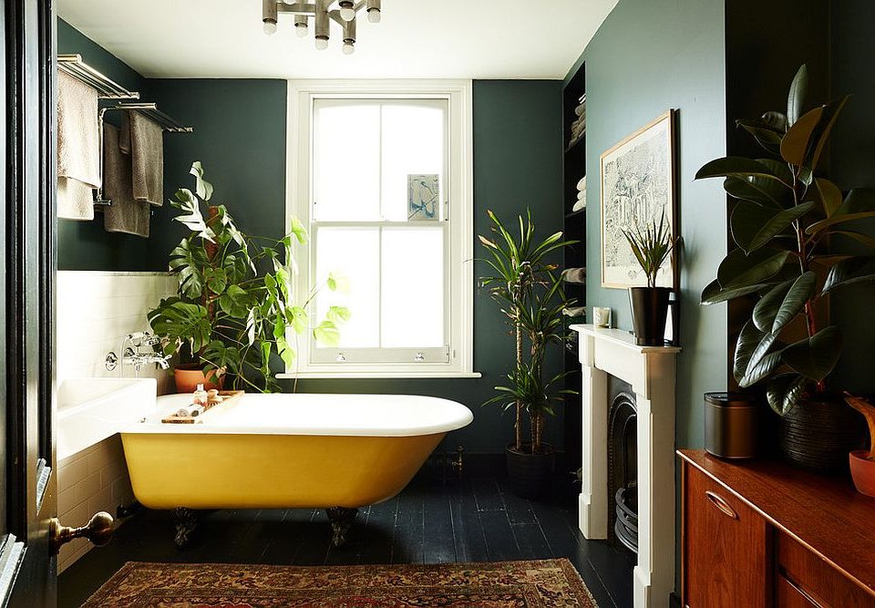 Interior Kamar Mandi Dengan Warna Elegan yang Ngetren
