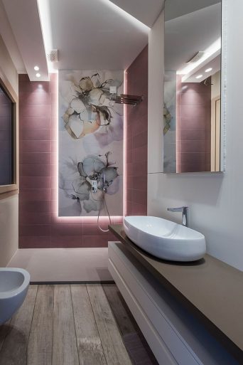 Interior Kamar Mandi Dengan Warna Elegan yang Ngetren