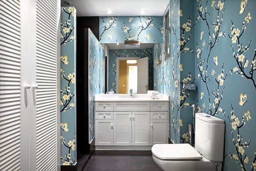Interior Kamar Mandi Dengan Warna Elegan yang Ngetren