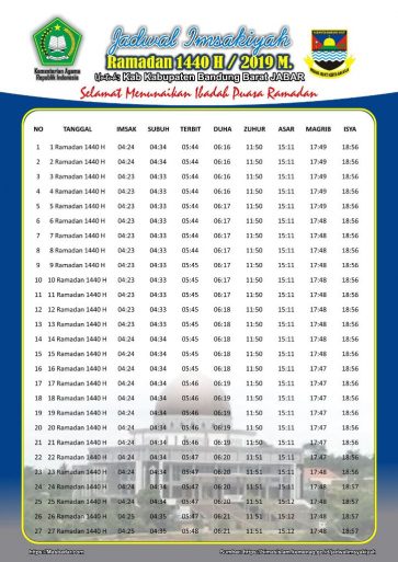 Jadwal Imsakiyah Ramadhan 2019 1440 Free Download