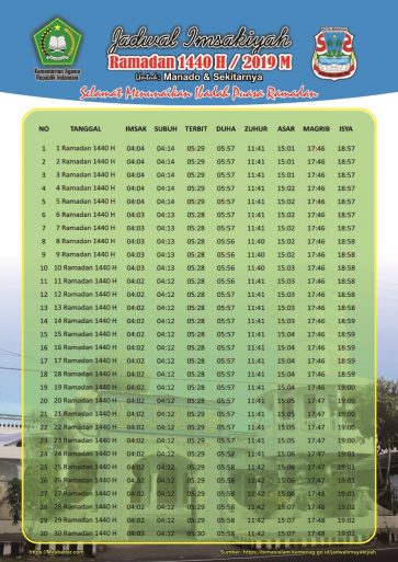 Jadwal Imsakiyah Ramadhan 2019 1440 Free Download