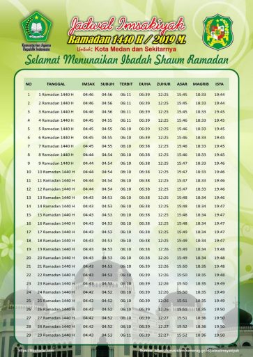 Jadwal Imsakiyah Ramadhan 2019 1440 Free Download