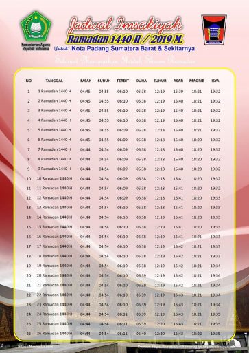 Jadwal Imsakiyah Ramadhan 2019 1440 Free Download