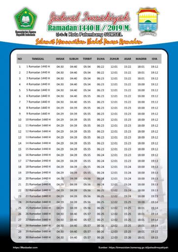 Jadwal Imsakiyah Ramadhan 2019 1440 Free Download