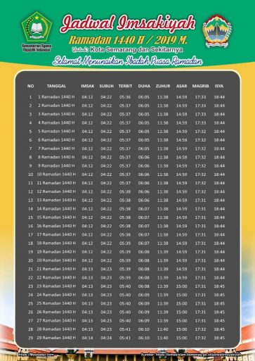 Jadwal Imsakiyah Ramadhan 2019 1440 Free Download