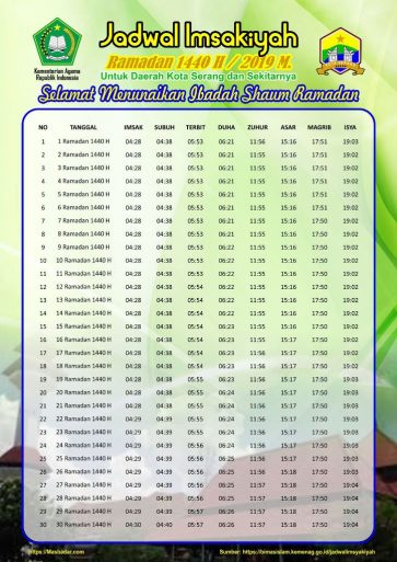 Jadwal Imsakiyah Ramadhan 2019 1440 Free Download