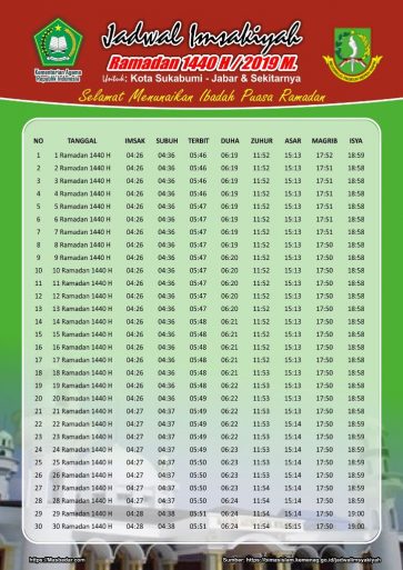 Jadwal Imsakiyah Ramadhan 2019 1440 Free Download