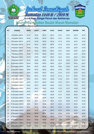 Jadwal Imsakiyah Ramadhan 2019 1440 Free Download