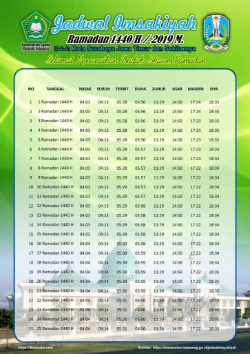 Jadwal Imsakiyah Ramadhan 2019 1440 Free Download