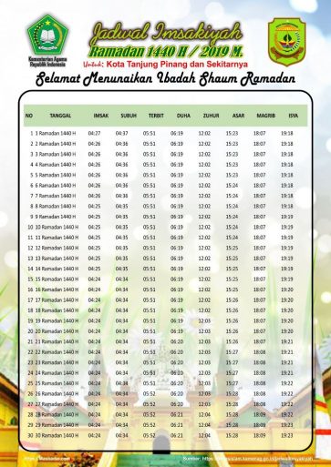 Jadwal Imsakiyah Ramadhan 2019 1440 Free Download