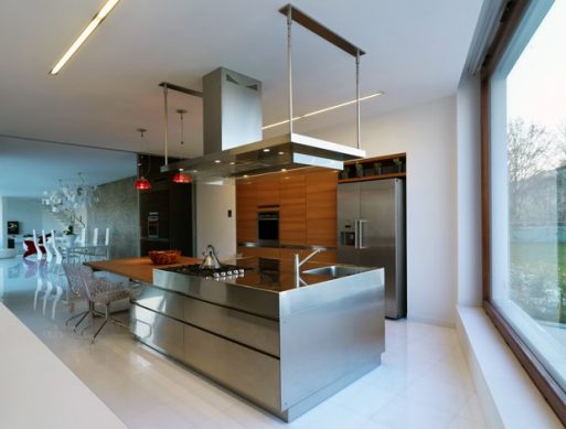 18 Desain Dapur Stainless Steel Yang Indah