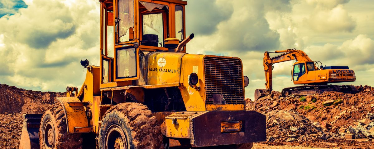 bulldozer, excavator, heavy machine