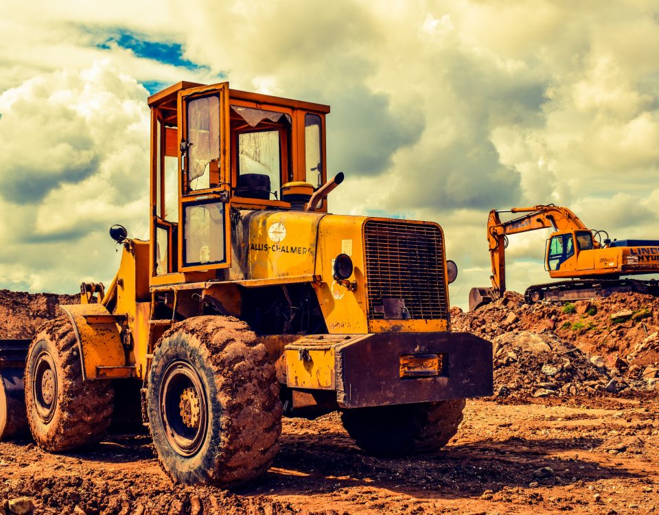 bulldozer, excavator, heavy machine
