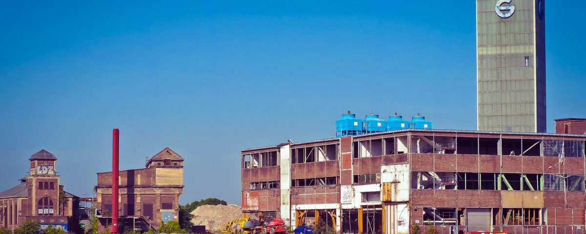 abandoned architecture blue sky buildings