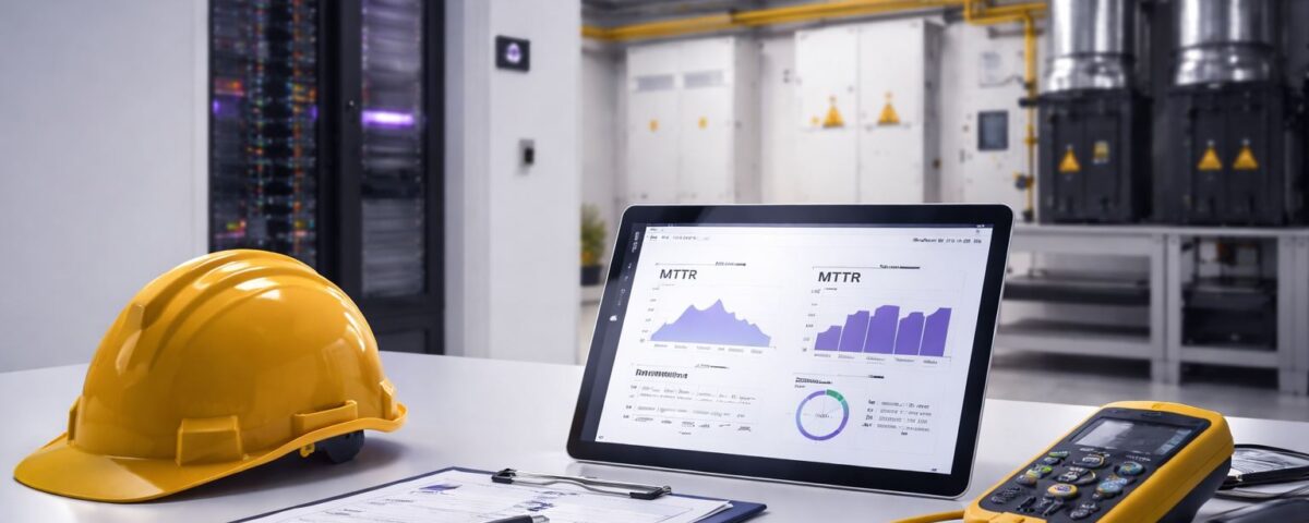 “SLA maintenance gedung terukur: dashboard MTTR/MTBF dan target response time untuk memantau kepatuhan layanan fasilitas.”
